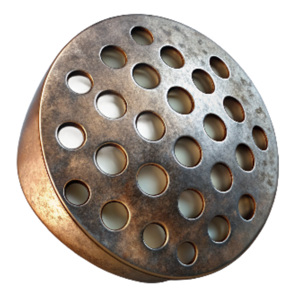 magnificent minimalist Metal Sheet Perforated Texture Cutout original png