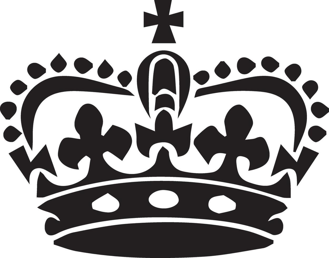 crown royal luxury isolated icon. Silhouette of a stylized crown design. vector