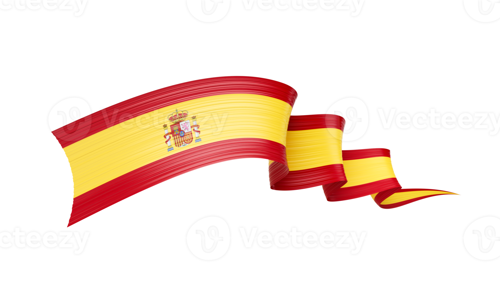 Spain 3d Shiny Waving Twisted Ribbon Flag 3d Illustration png