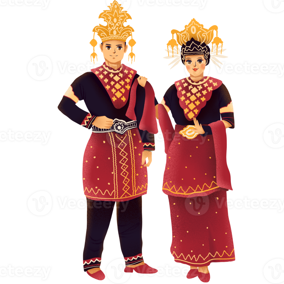 traditional clothing of the Tidung tribe from Kalimantan png