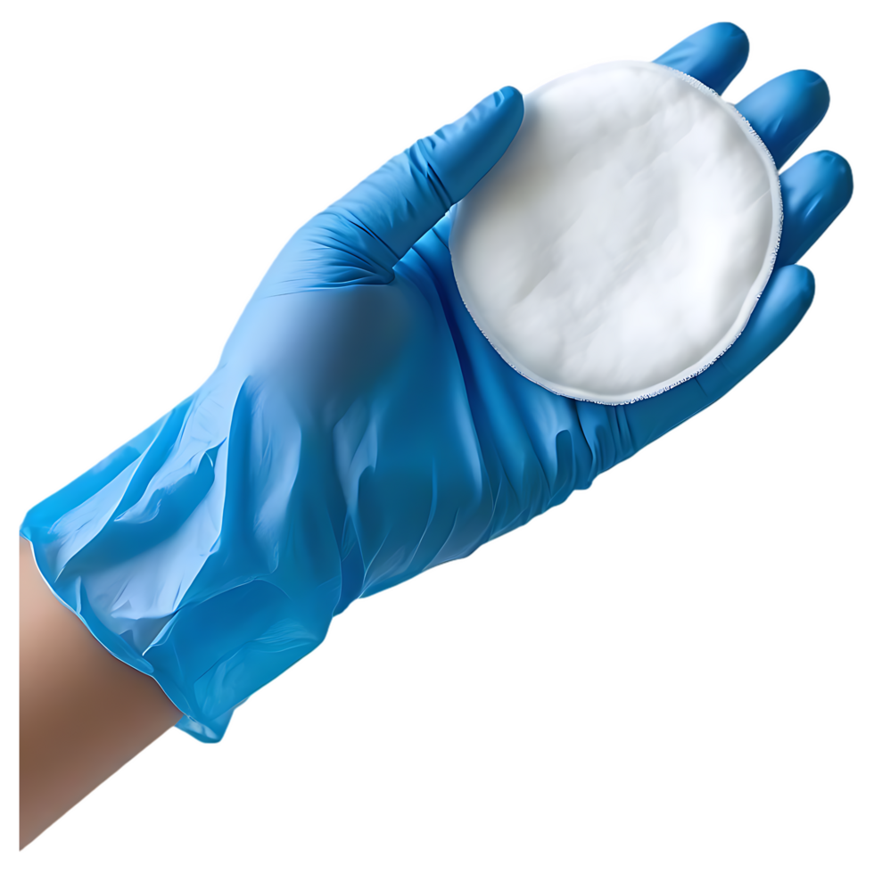 Clean Professional Glove and Cotton Pad Photo Ideal for Health and Beauty Brands png