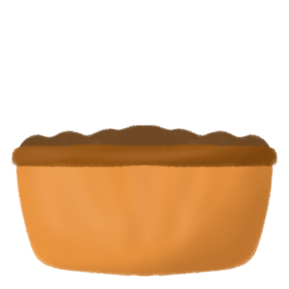 Rustic Clay Pot with dirt png