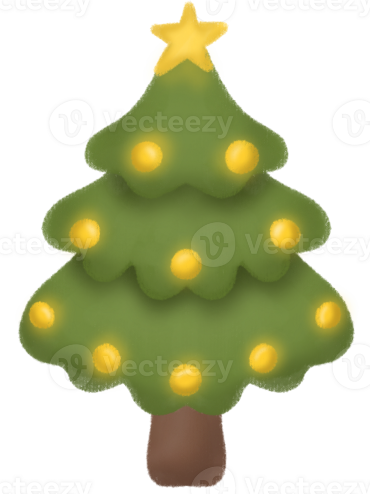 Glow Christmas Tree Festive Holiday Illustration png