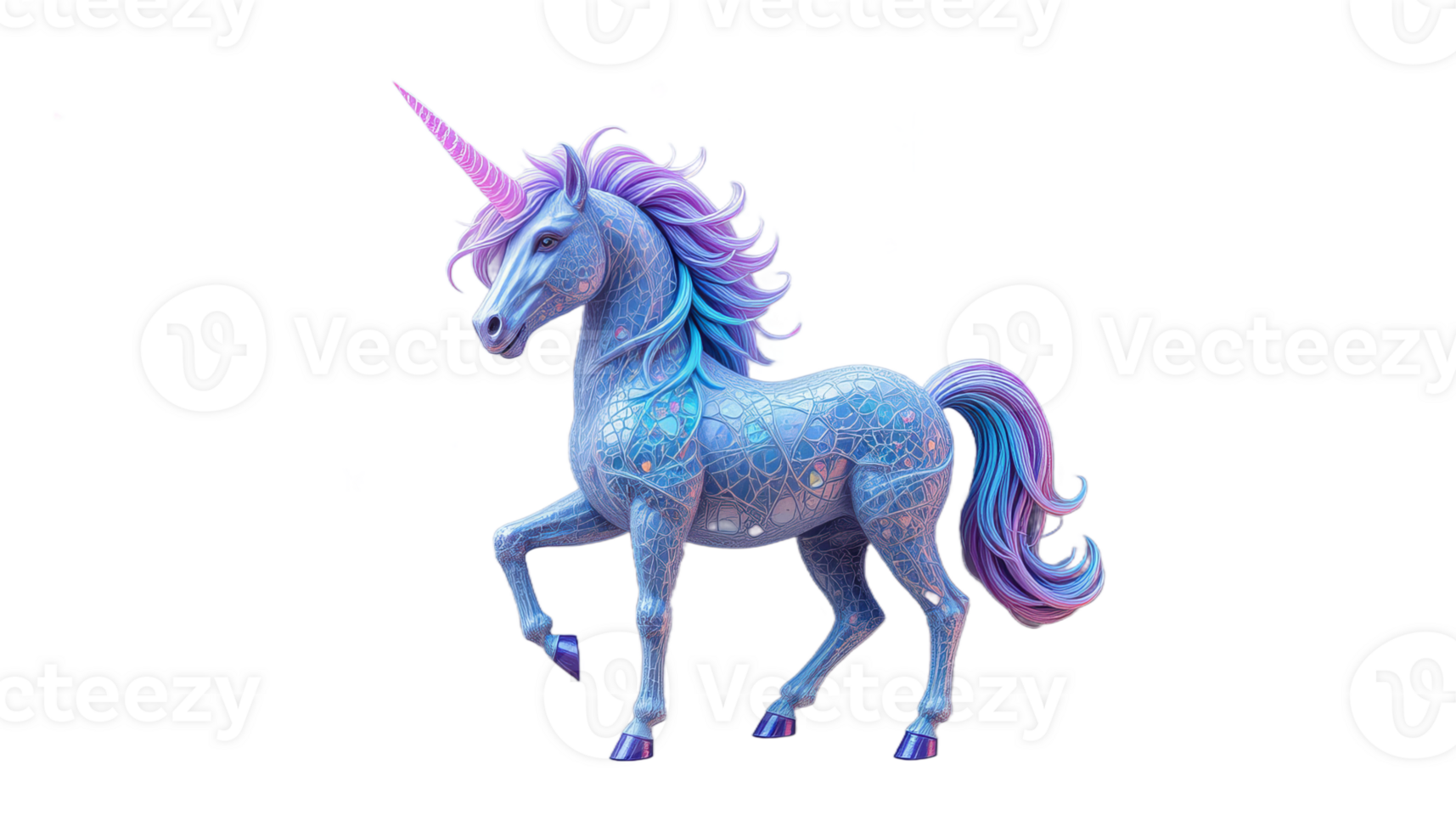 Magical Unicorn with Sparkles on Transparent Background png