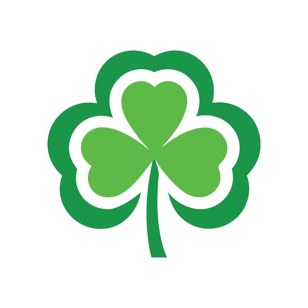 Leaf Logo for a Saint Patrick's Day design illustration vector