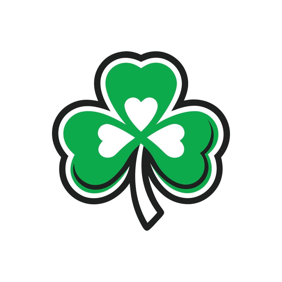 Leaf Logo for a Saint Patrick's Day design element vector