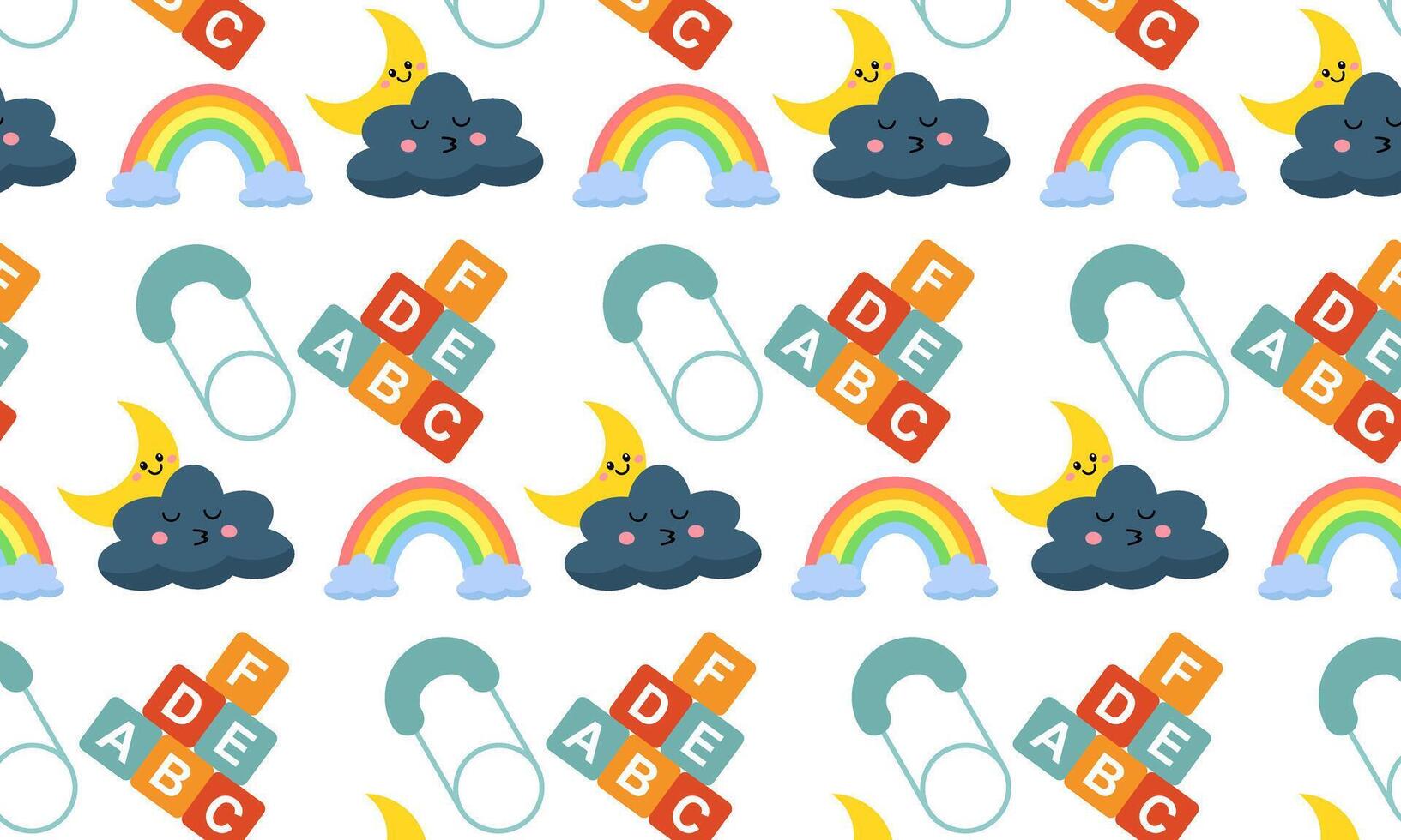 baby shower pattern background . baby pattern vector