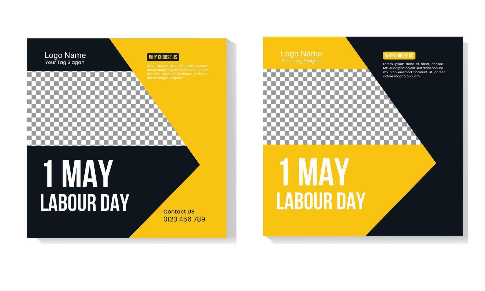 int1 may ernational labor day social media post design vector