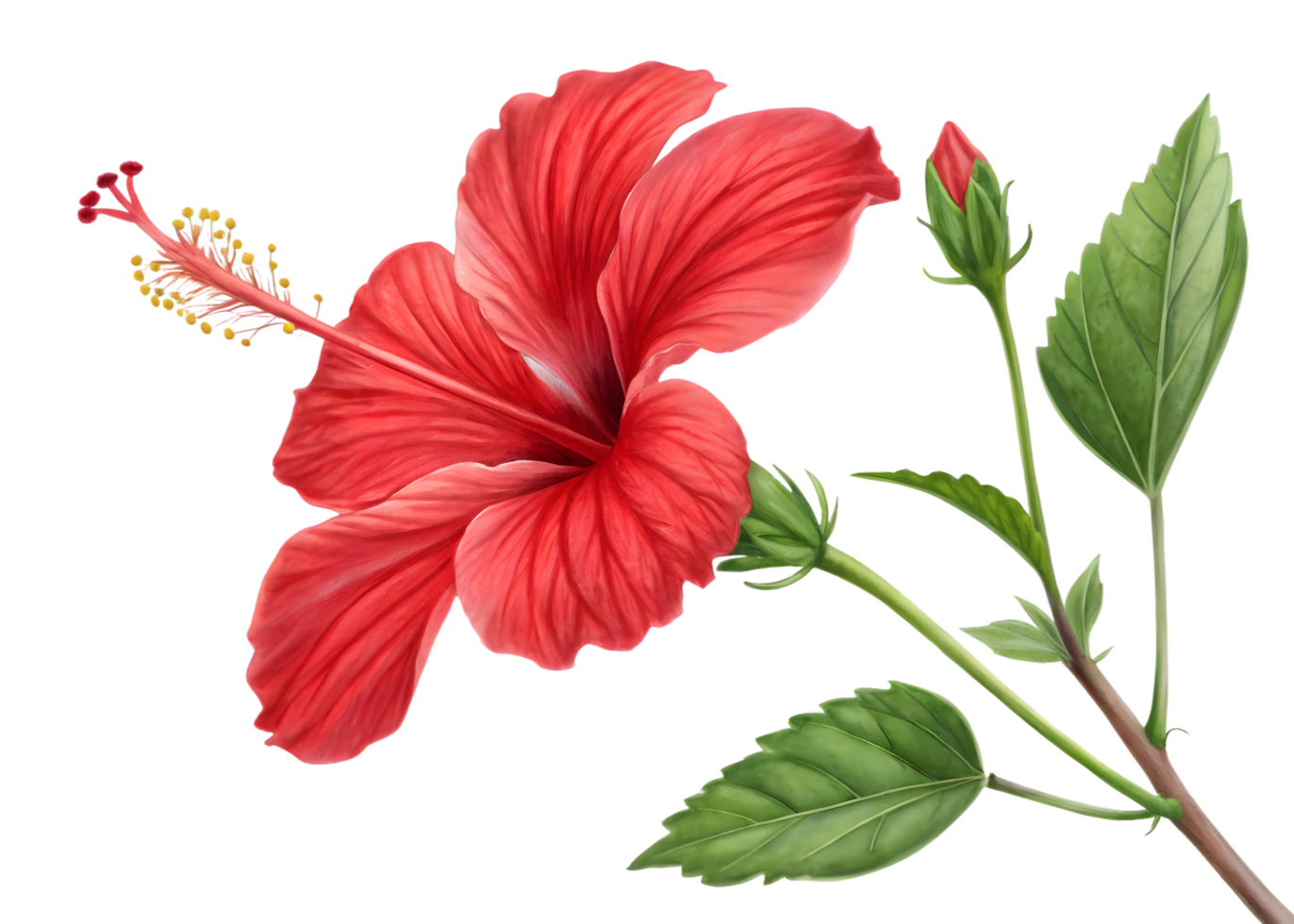 Beautiful red hibiscu png