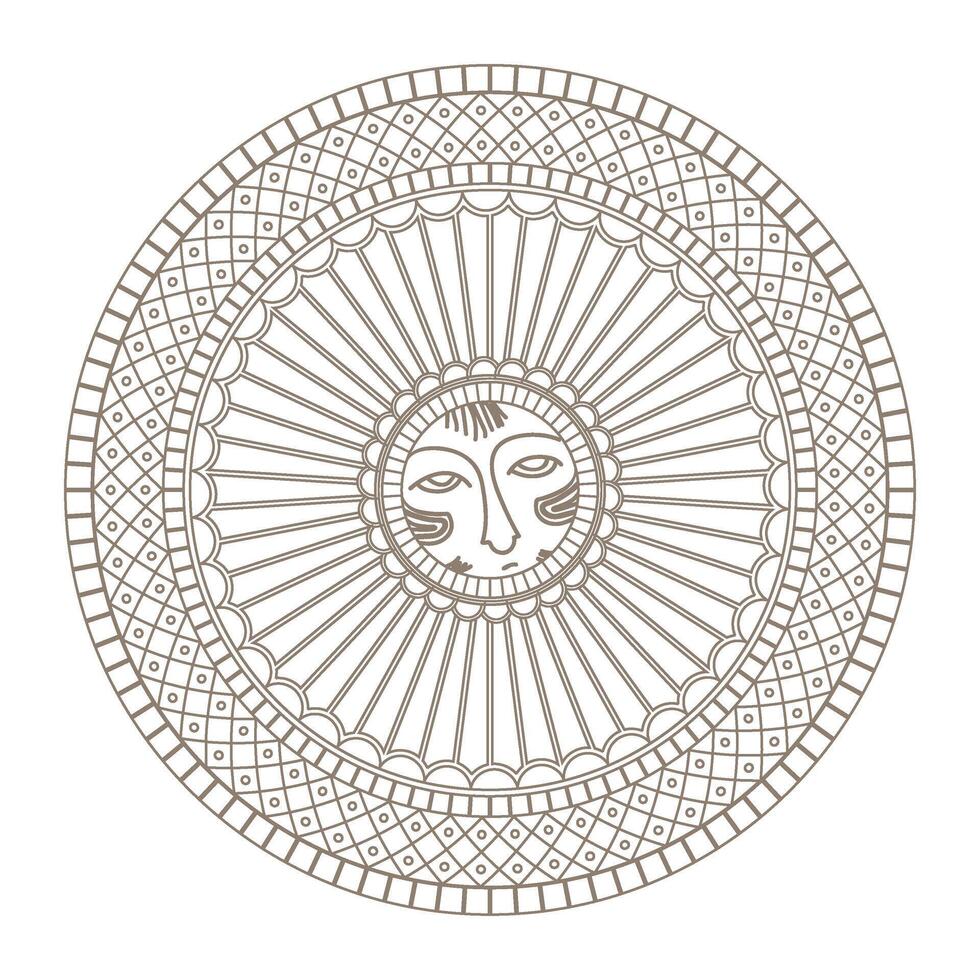 A drawing of a water jug with a long cone-shaped spout and handle, used by Muslims for ablution. Golden seamless classic persian art element . Endless persian border, frame. vector
