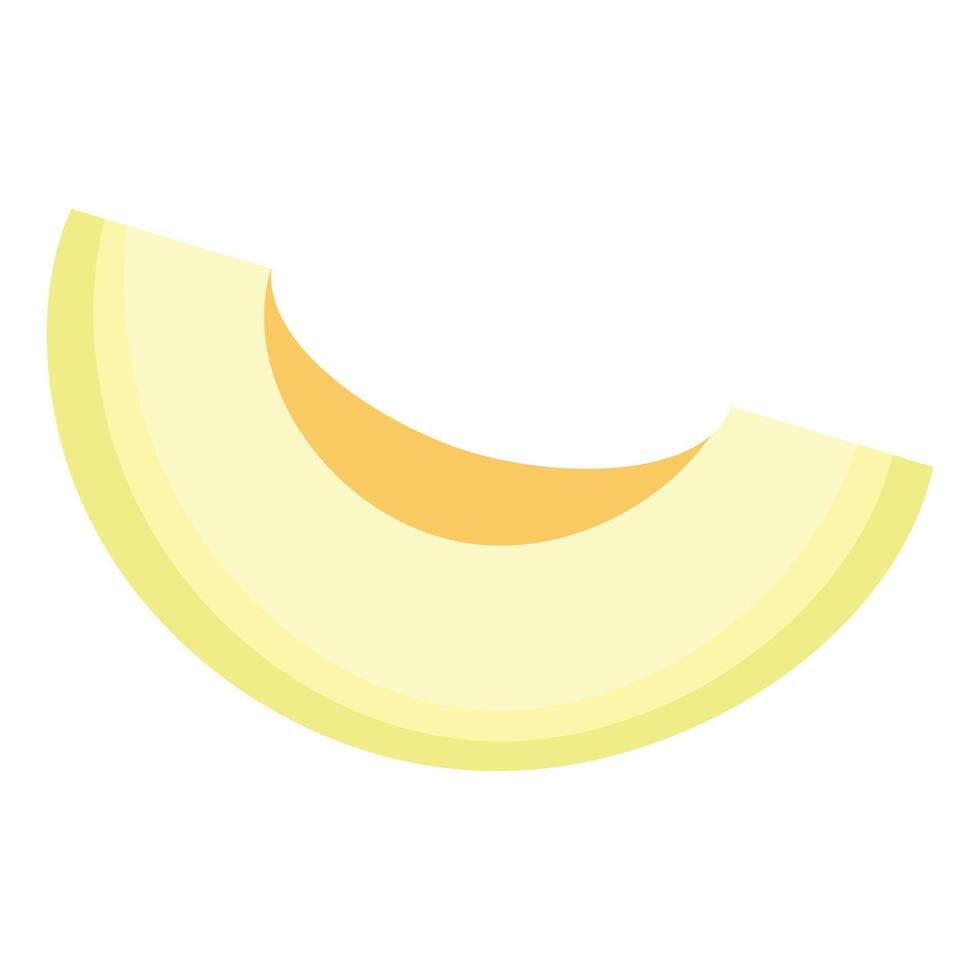 Minimalist slice of yellow melon with visible seeds and rind, perfect for summer food themes, healthy eating concepts and packaging design vector