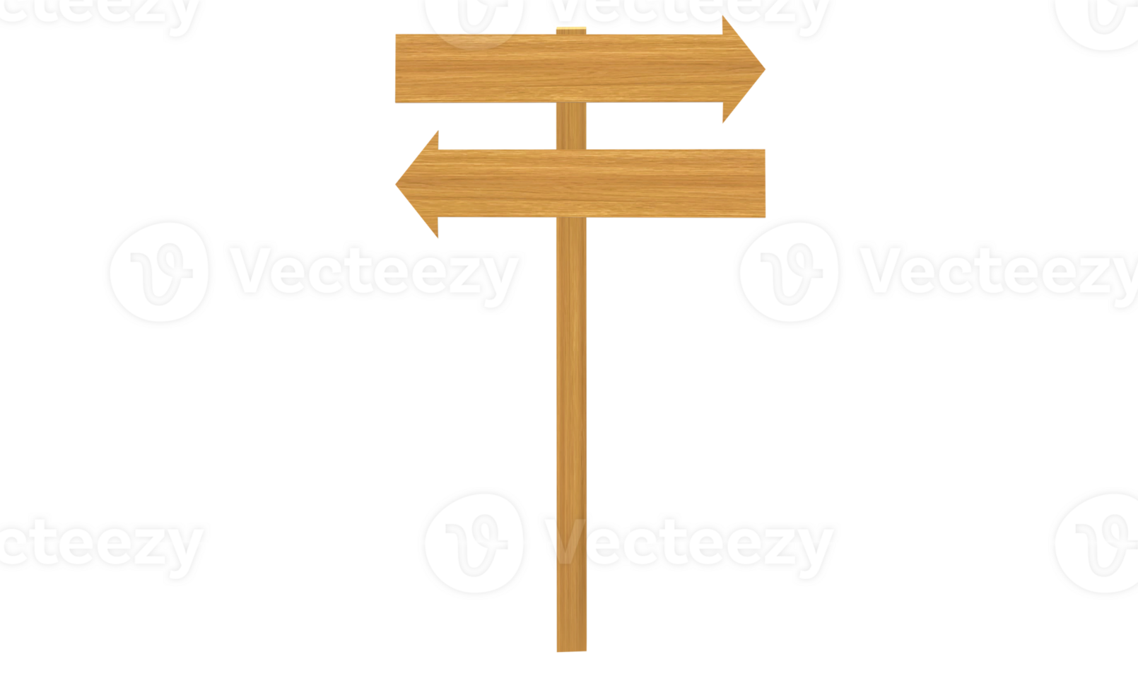 wooden signpost with arrows on it space for writing text, illustration, arrow pointing, transparent background. png