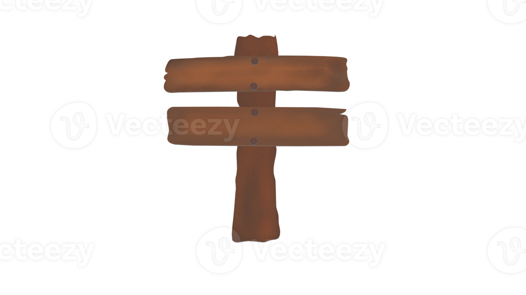 wooden signpost Signage wood directions Wood texture Space to write your message. Illustration. Arrow pointing. Hanging chain. Transparent background. png