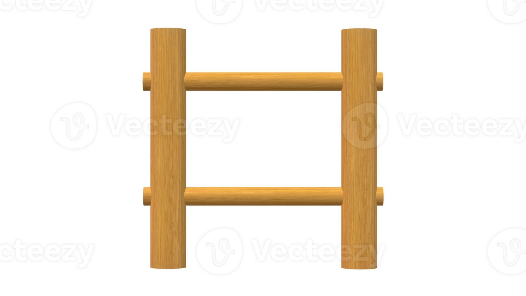 a wooden ladder Wooden fence can be a scene illustration, design and decorate the exterior scene, transparent background png