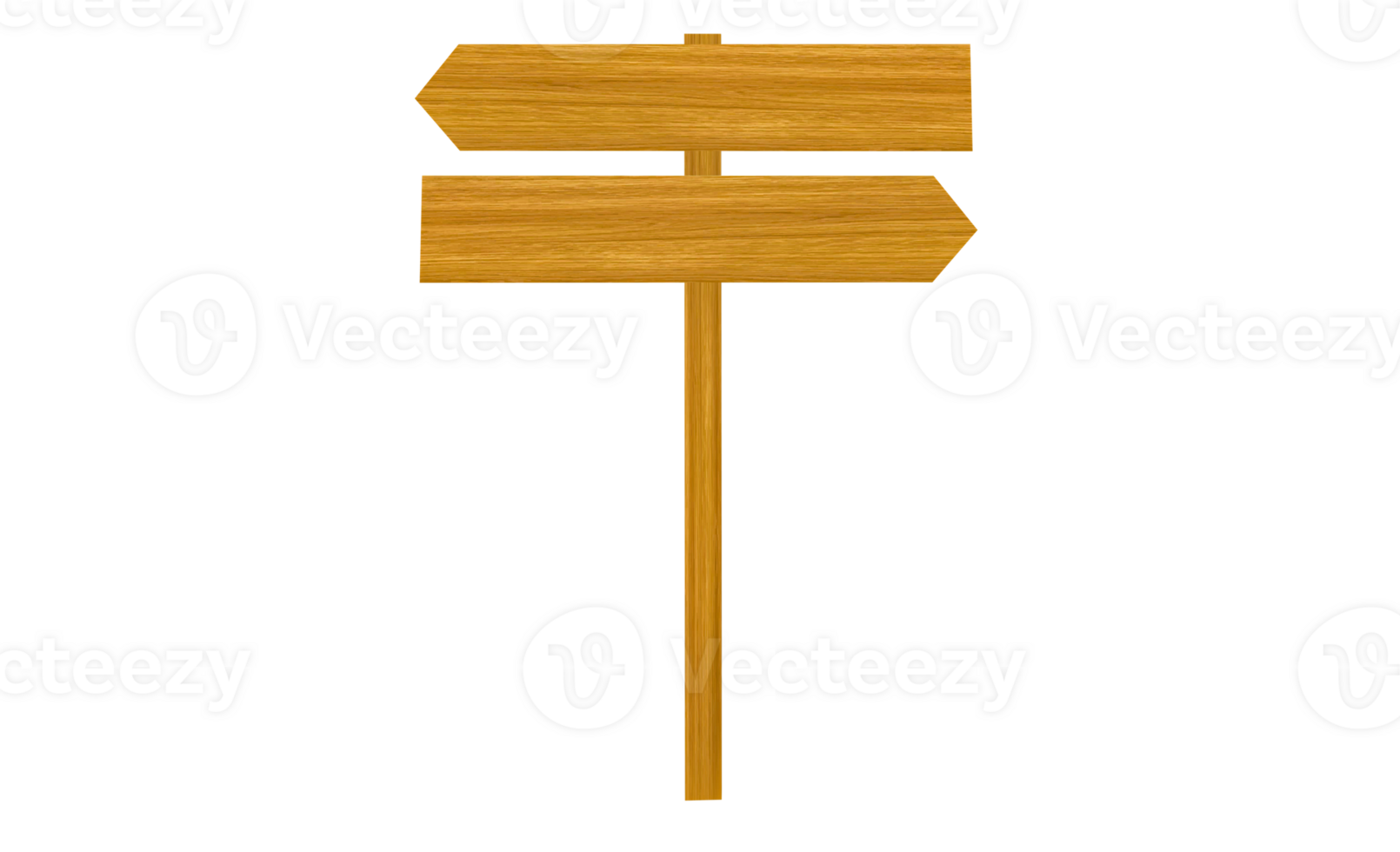wooden signpost a space for writing text, illustration, arrow pointing, transparent background. png