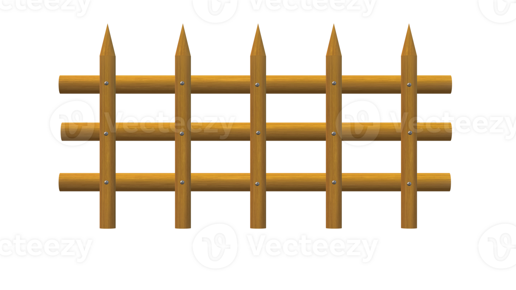 a wooden fence Wooden fence can be a scene illustration, design and decorate the exterior transparent background with spikes on it png