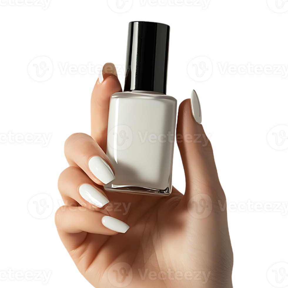 Hand holding nail polish png