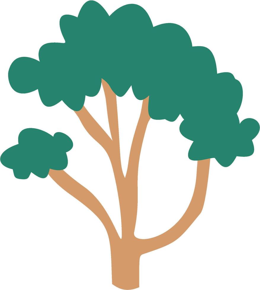Tree Green Cute Flat vector