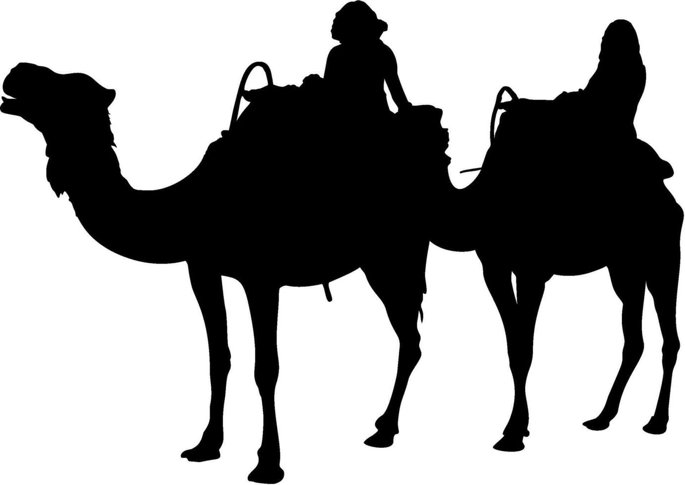 Group of Camel Silhouette vector