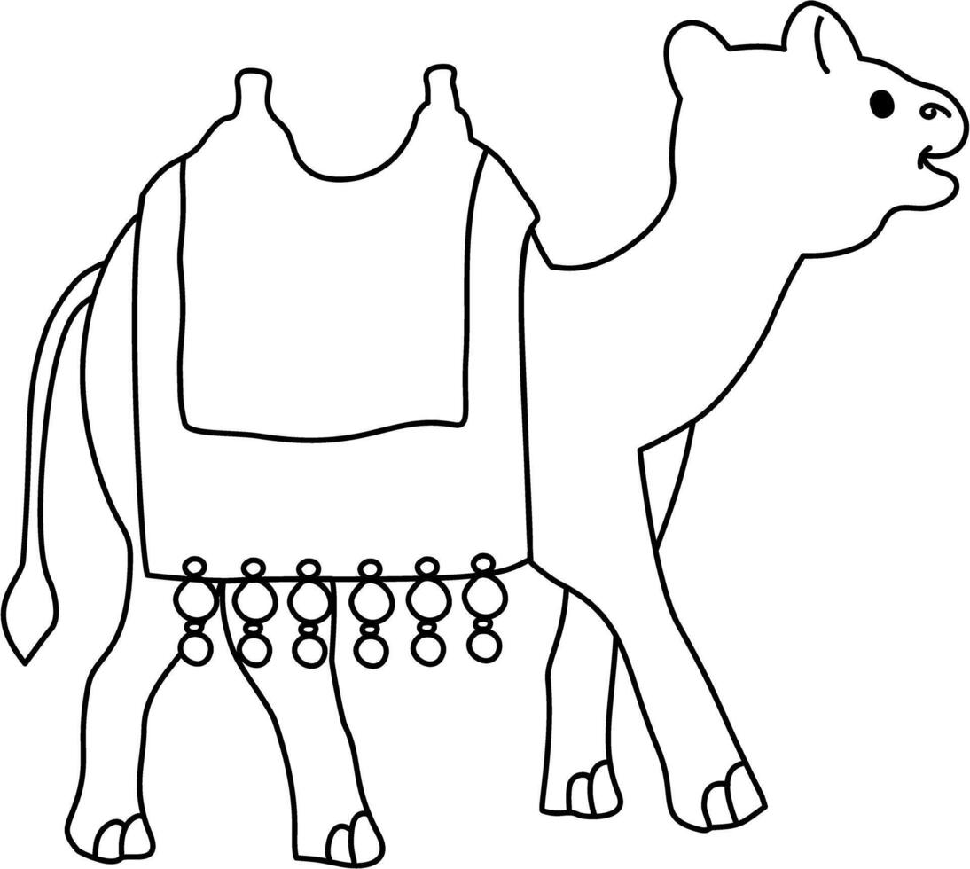 Baby Camel Walking vector