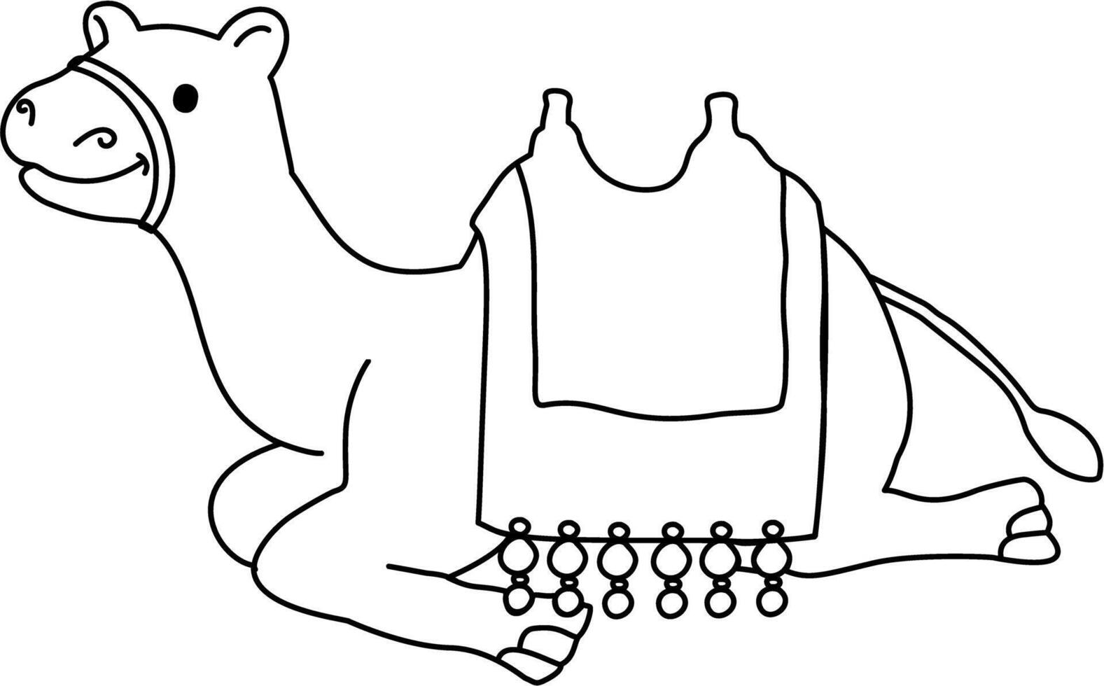 Coloring Book Baby Camel vector