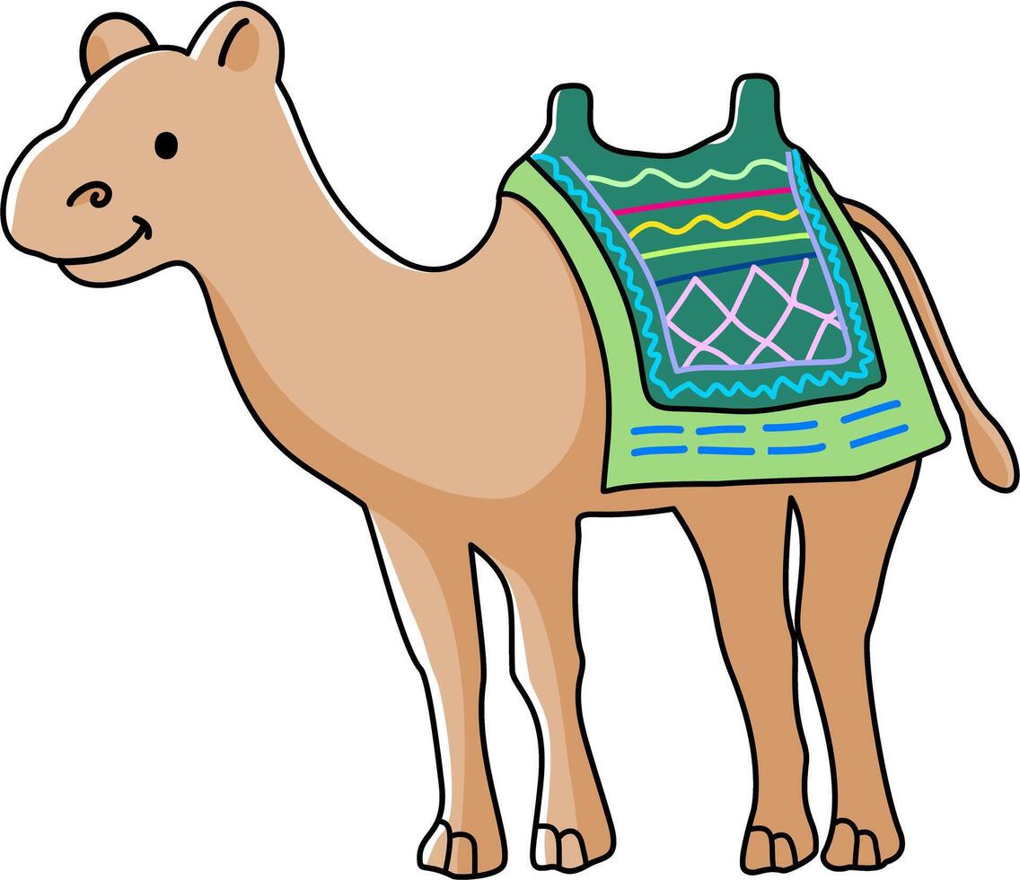Baby Camel Looking Down vector