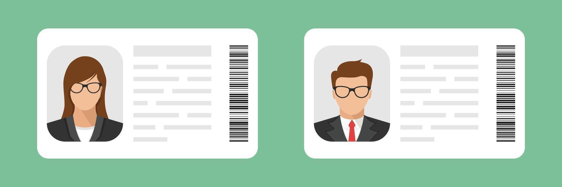 Two people are shown on a business card vector