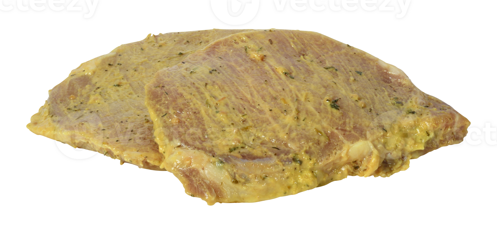 Pork steak with sauce cut out isolated transparent background png
