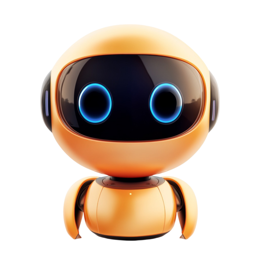 A robot with glowing eyes png
