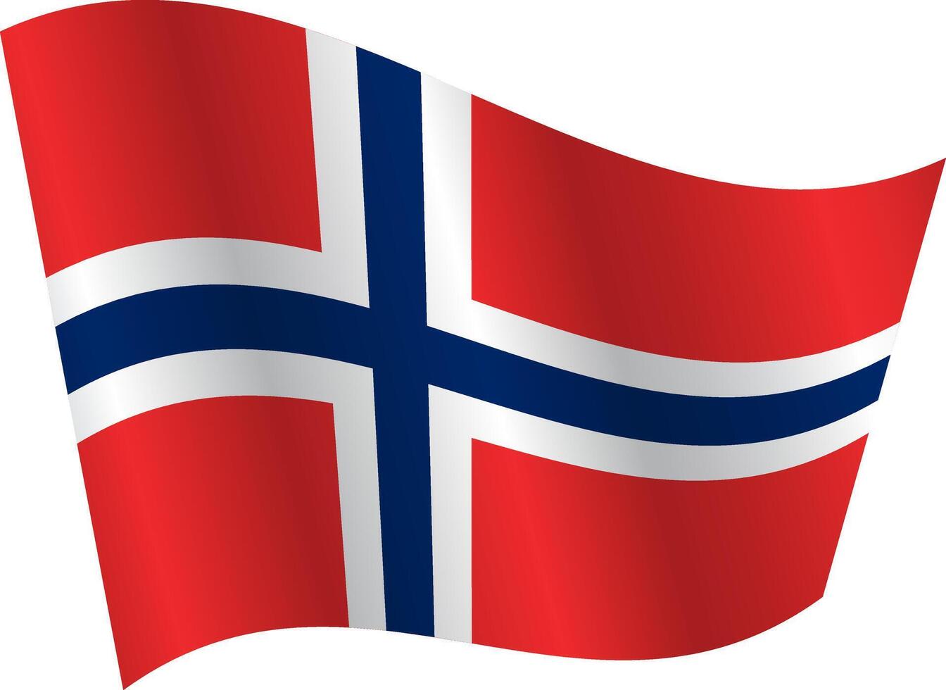 Flag of the country Norway on a white background. vector