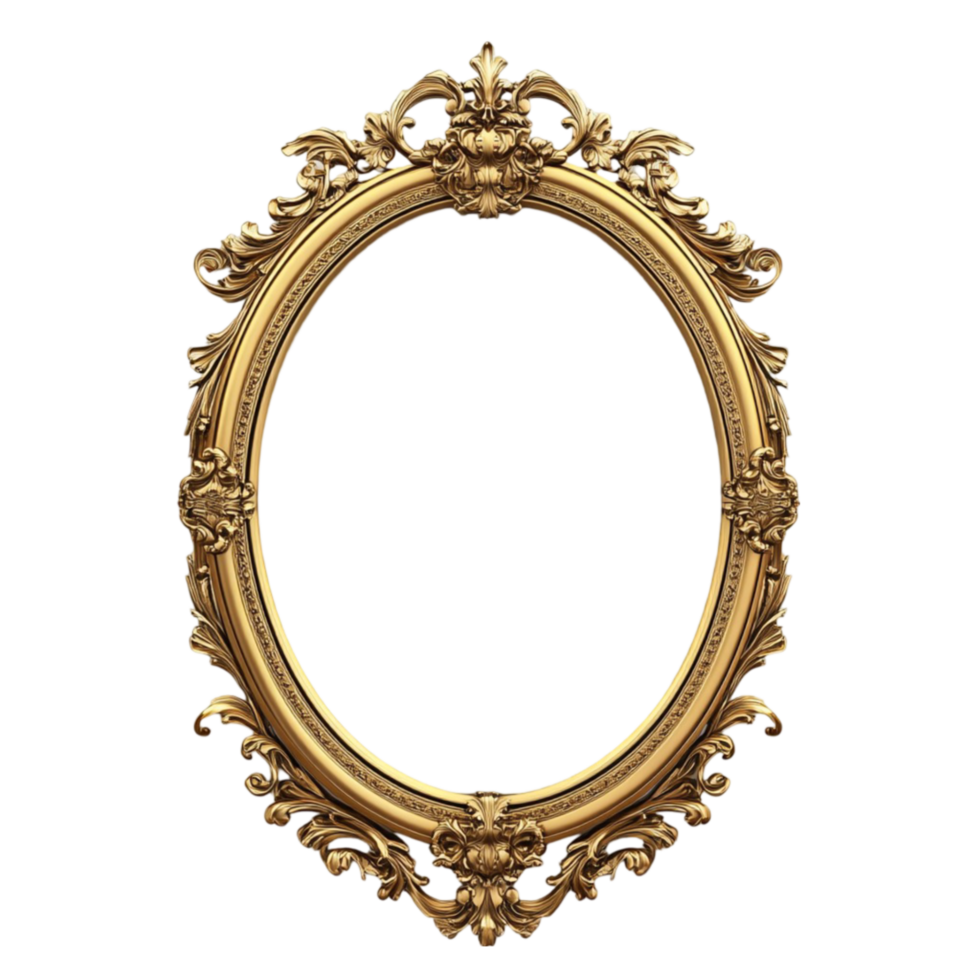 Golden frame isolated png