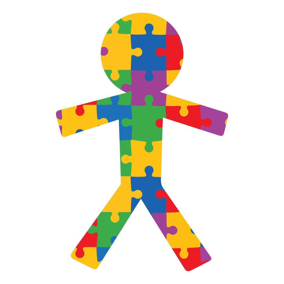 Autism Awareness Puzzle Art for Fundraisers and Outreach vector