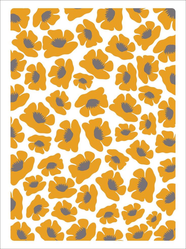 Soft Bloom Illustration with 70s Retro Feel vector