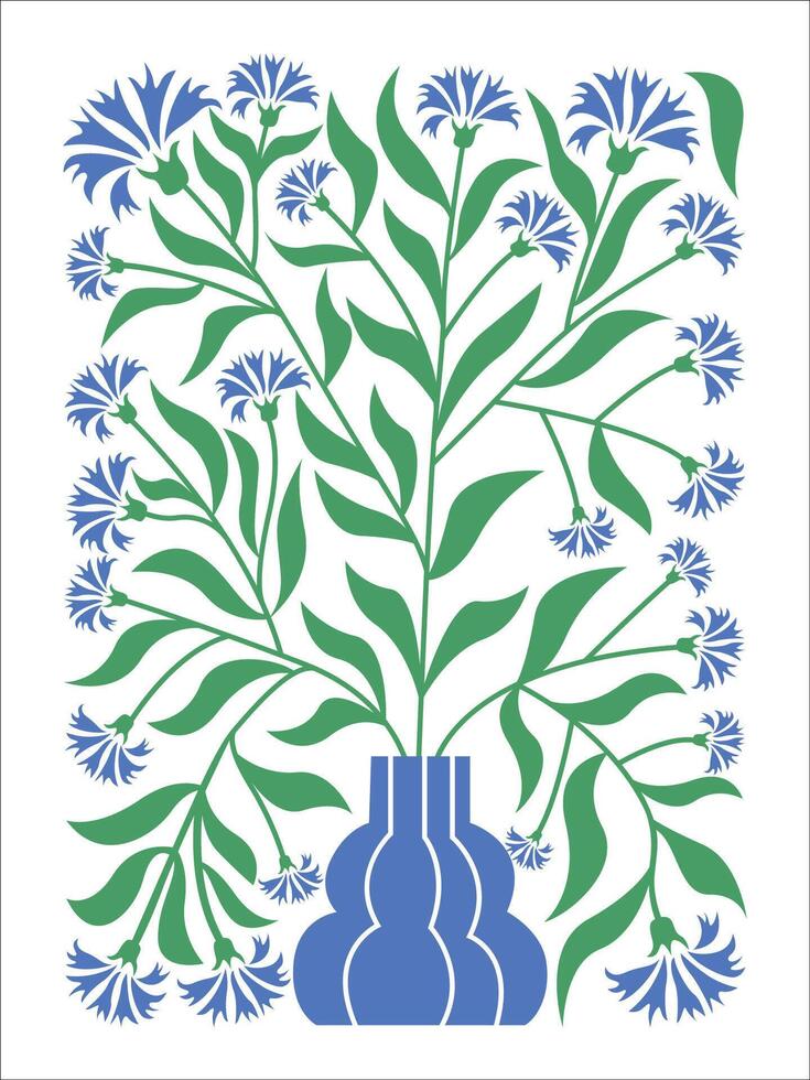 Whimsical Retro Flowers for Sublimation Design vector