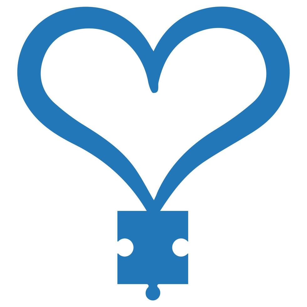 Bright Puzzle Piece Artwork Representing Autism Awareness vector