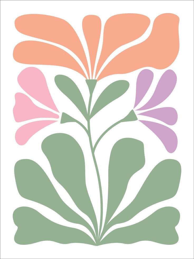 Creative Abstract Flower Art for Vintage Projects vector