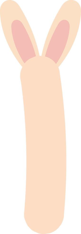 Pastel Easter Bunny Letter L vector