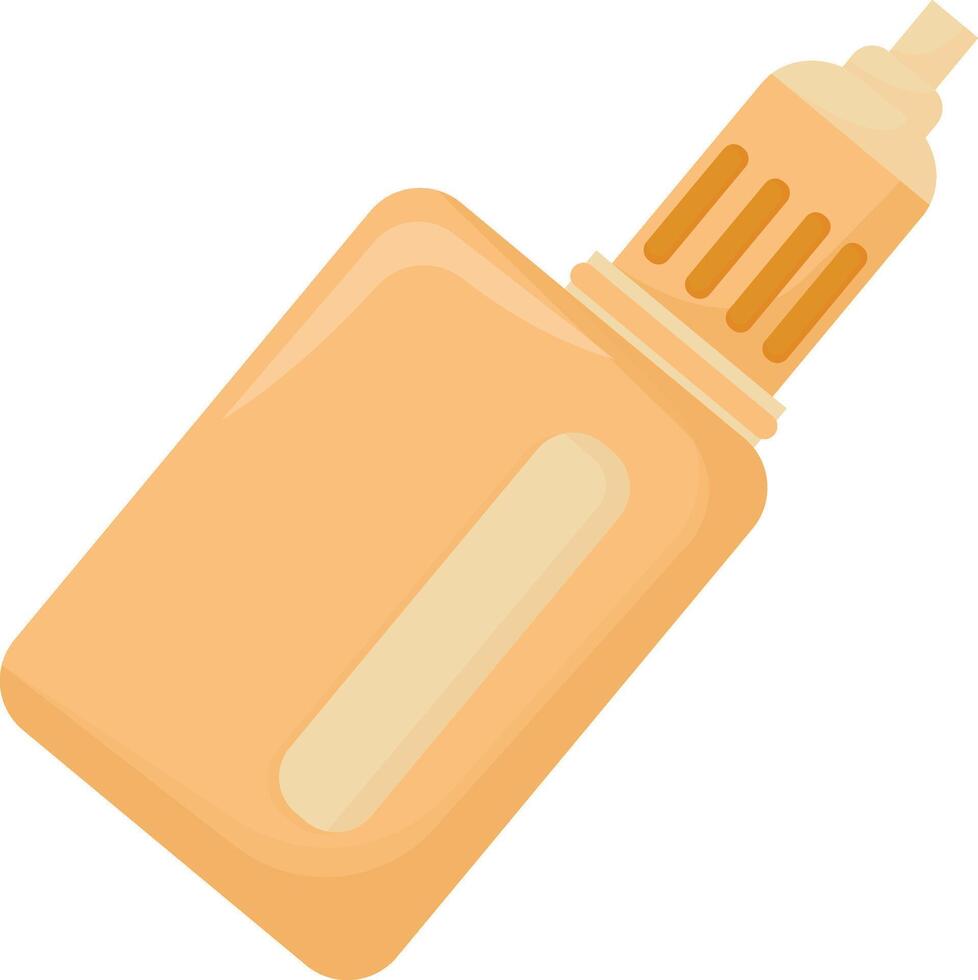 Yellow Compact E-cigarette vector