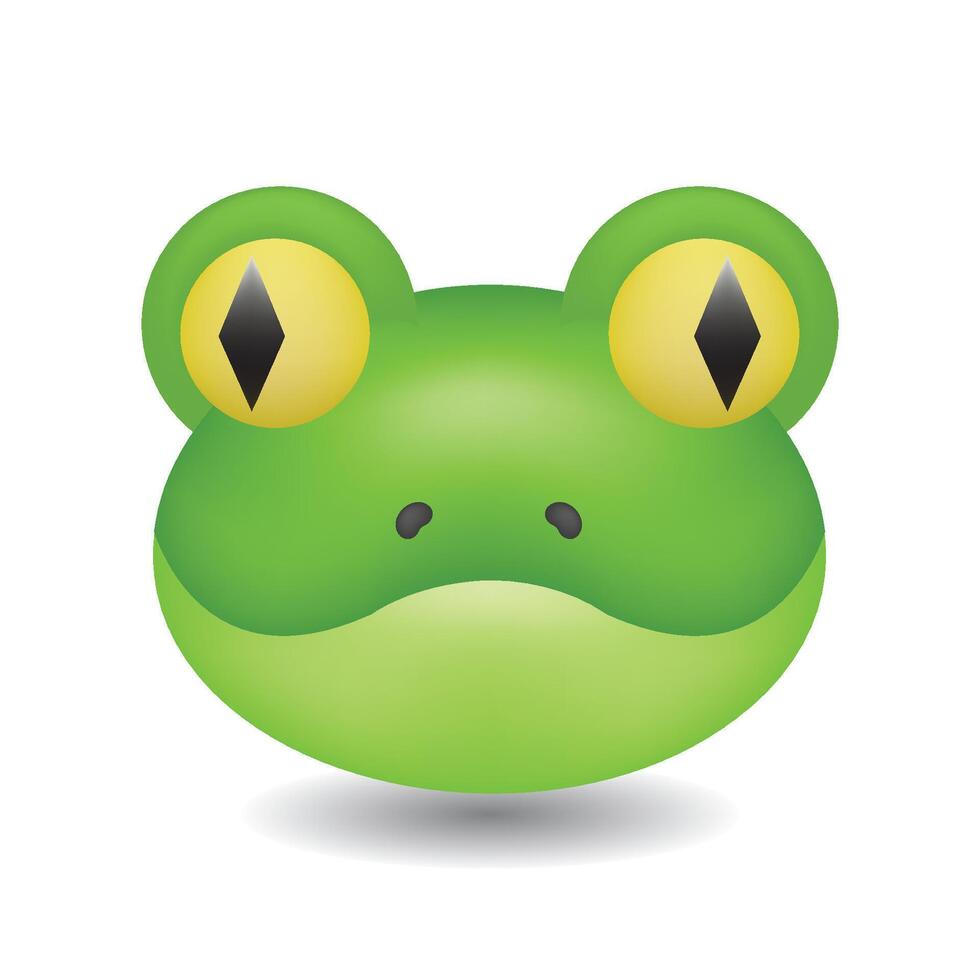 Frog emoji illustration isolated on white background vector