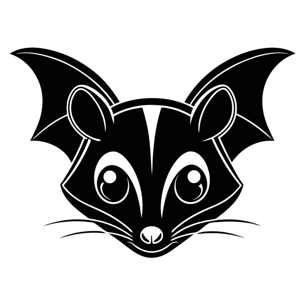 Elegant Sugar Glider Silhouette for Print Projects vector
