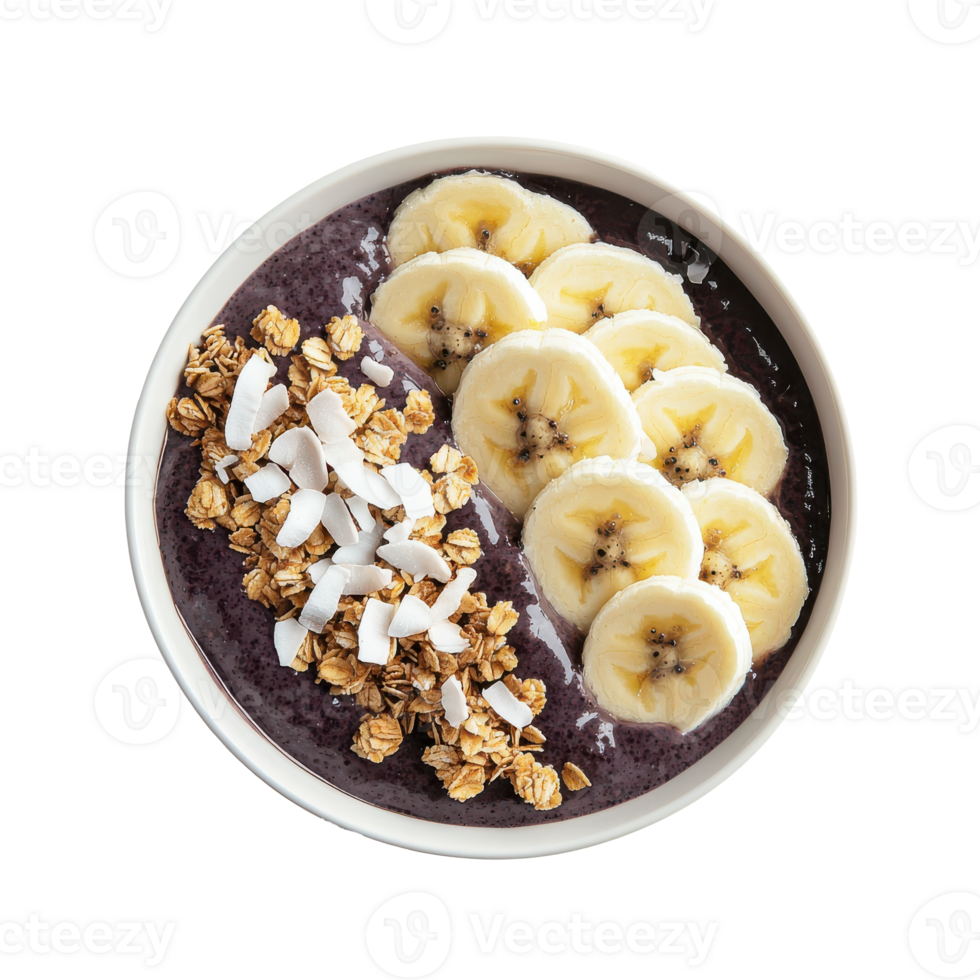 Yogurt Bowl with Banana Slices png