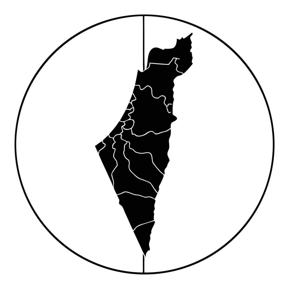Palestine Country Shape Black Silhouette Art vector