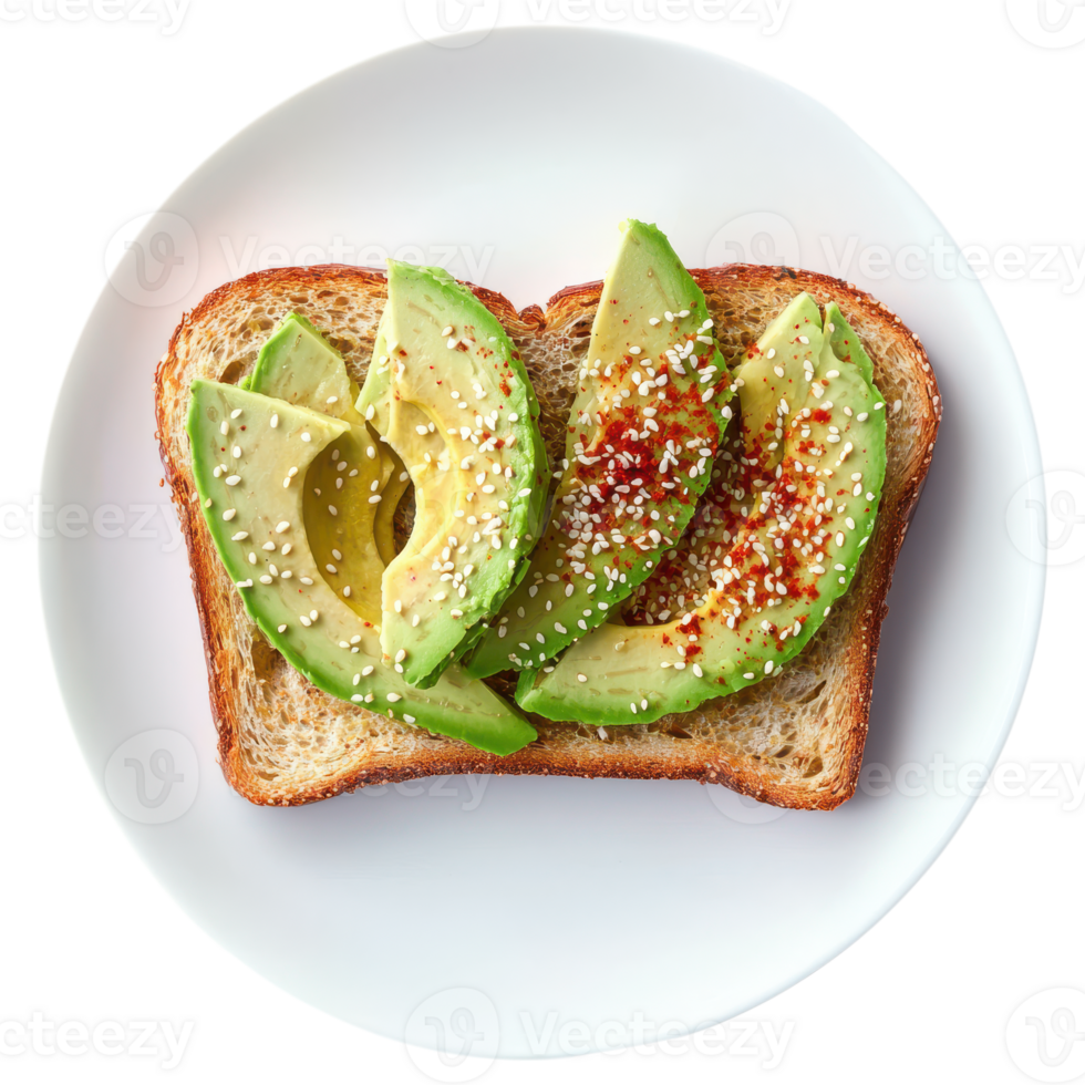 Avocado Toast with Seasoned Topping png