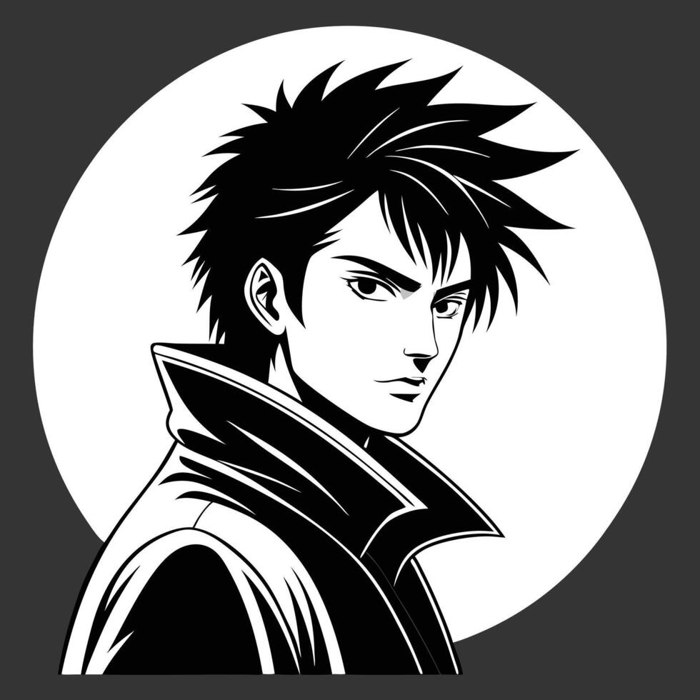 Graphic Novel Style Silhouette of a Defiant Hero vector