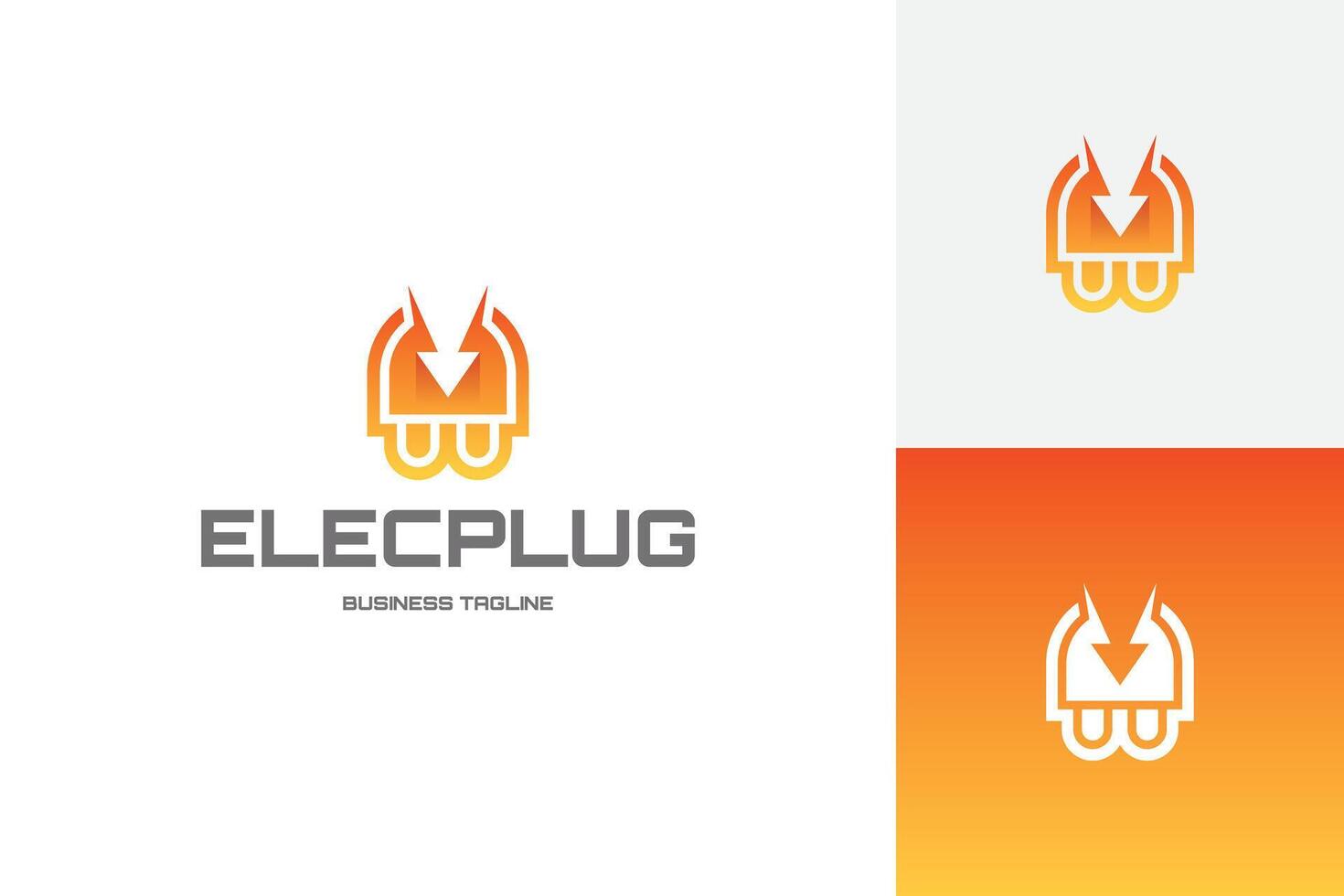 electrical plug logo design vector