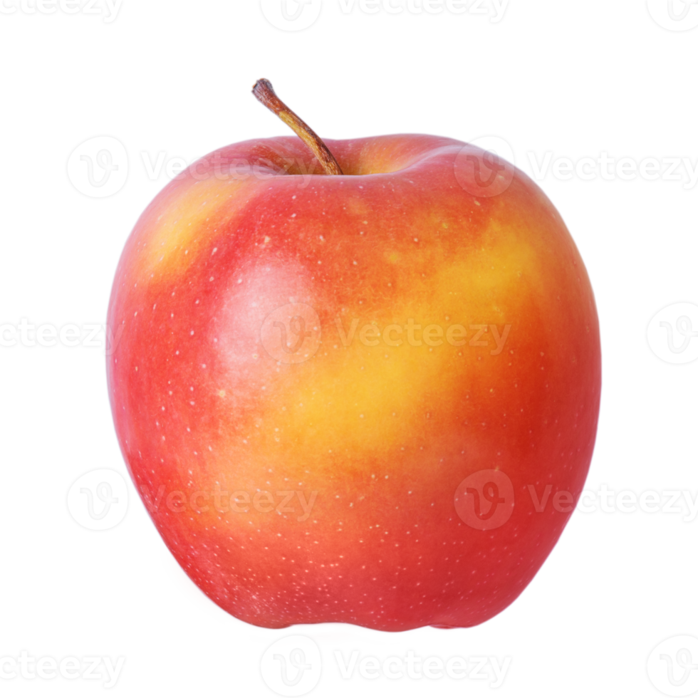 Fruit, apple red with yellow color isolate. Diet, healthy food. png