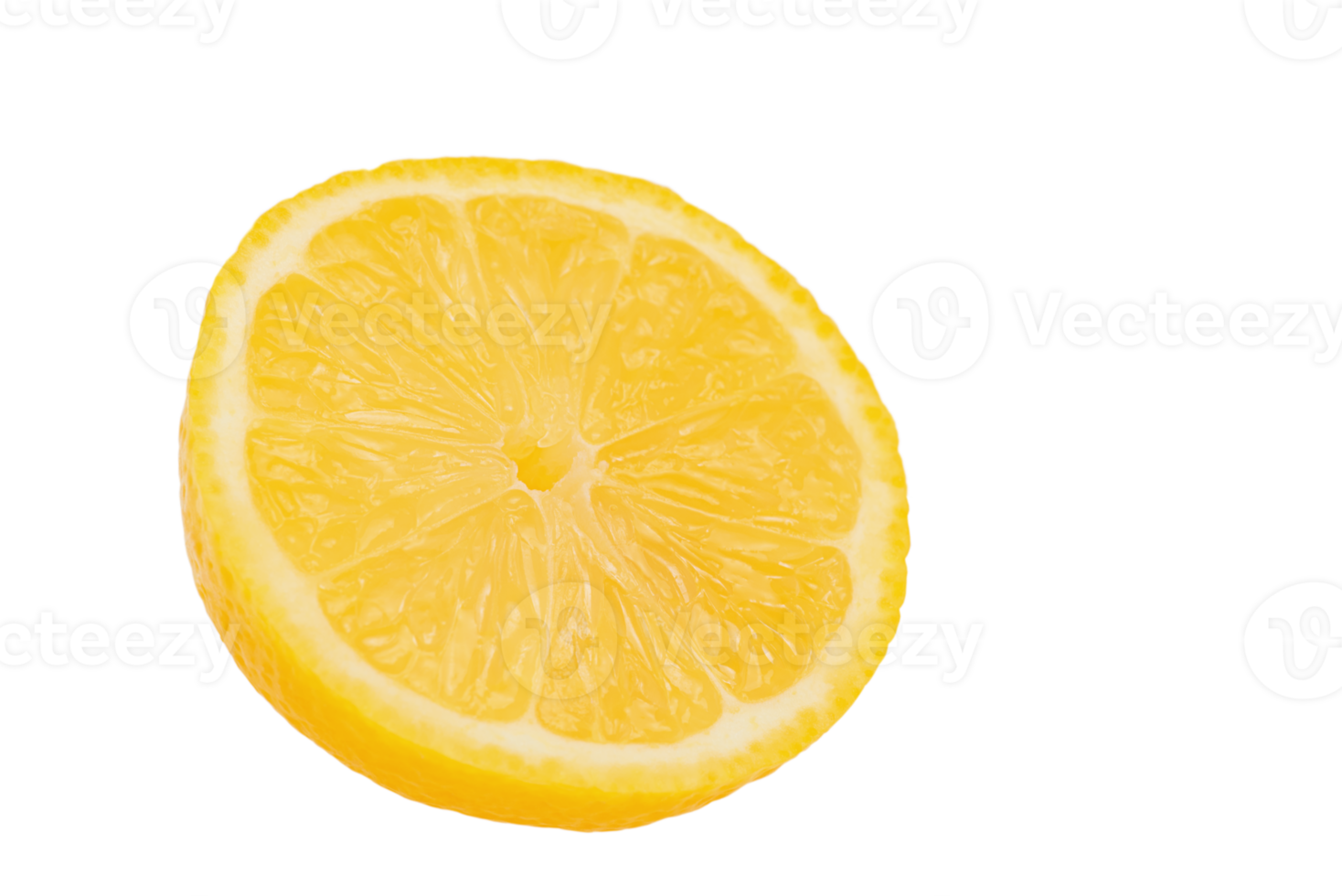 Half of yellow lemon isolate. Fruit, citrus. png