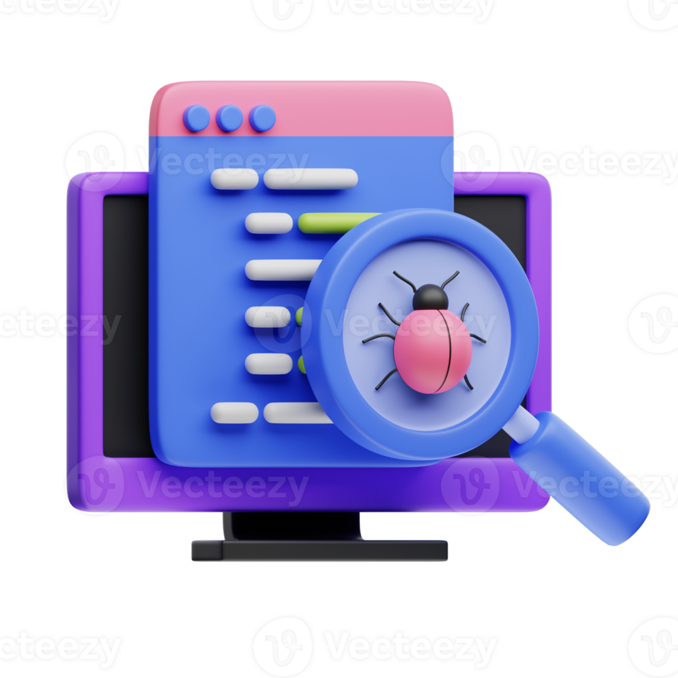 Debug 3D Object Illustration png