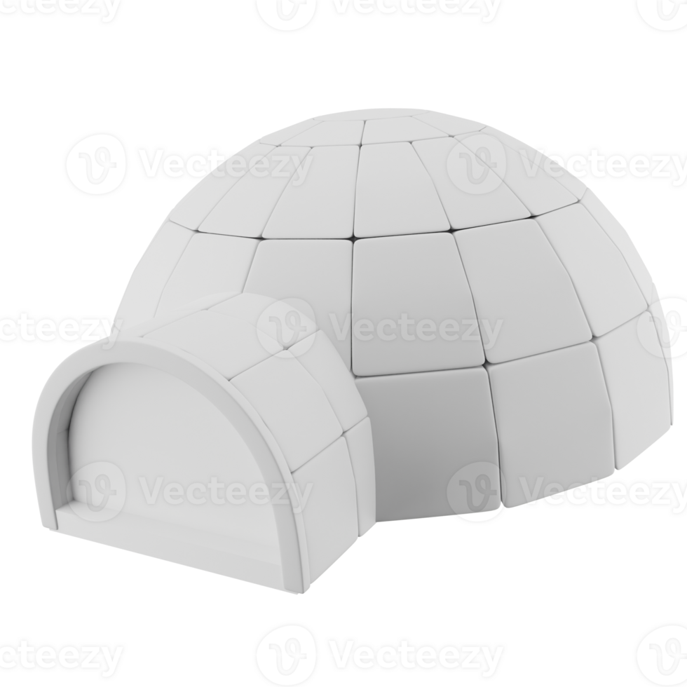 igloo 3D Icon Illustration png