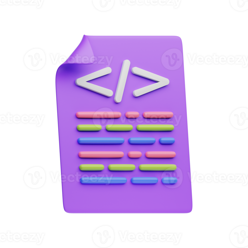 Code Documentation 3D Object Illustration png
